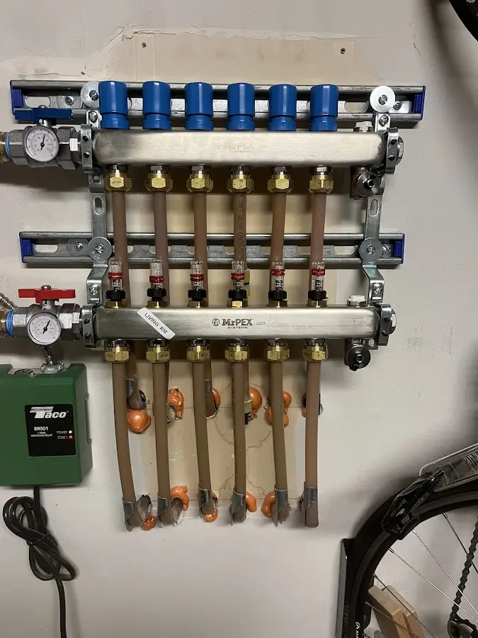 Plumber performing Gas Line Installation at a residential property in Destin